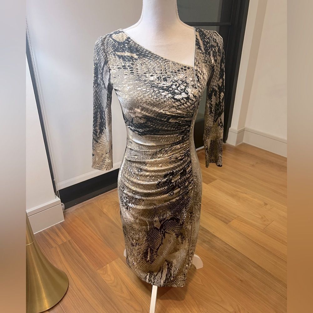 David Meister Elegant Snake Print Dress size 2